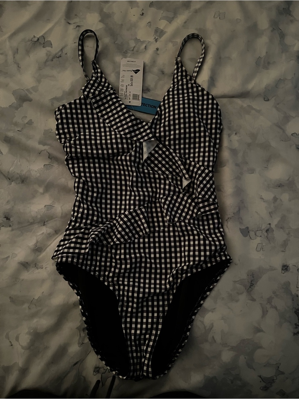 Brand new Black & White Gingham One-Piece Swimsuit